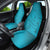 Dark Cyan Gradient Polynesia Car Seat Cover Hawaiian Tribal Hammerhead Shark Tattoo