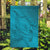 Dark Cyan Gradient Polynesia Garden Flag Hawaiian Tribal Hammerhead Shark Tattoo