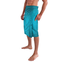 Dark Cyan Gradient Polynesia Lavalava Hawaiian Tribal Hammerhead Shark Tattoo LT14 - Polynesian Pride