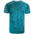 Dark Cyan Gradient Polynesia T Shirt Hawaiian Tribal Hammerhead Shark Tattoo