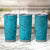 Dark Cyan Gradient Polynesia Tumbler Cup Hawaiian Tribal Hammerhead Shark Tattoo