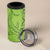 Green Gradient Polynesia 4 in 1 Can Cooler Tumbler Hawaiian Tribal Hammerhead Shark Tattoo