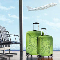 Green Gradient Polynesia Luggage Cover Hawaiian Tribal Hammerhead Shark Tattoo LT14 - Polynesian Pride