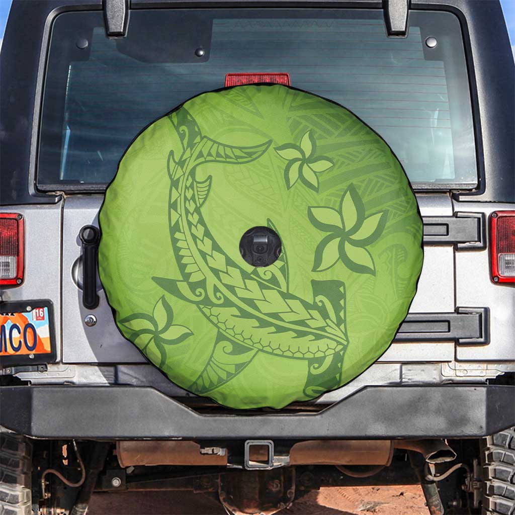 Green Gradient Polynesia Spare Tire Cover Hawaiian Tribal Hammerhead Shark Tattoo LT14 Green - Polynesian Pride
