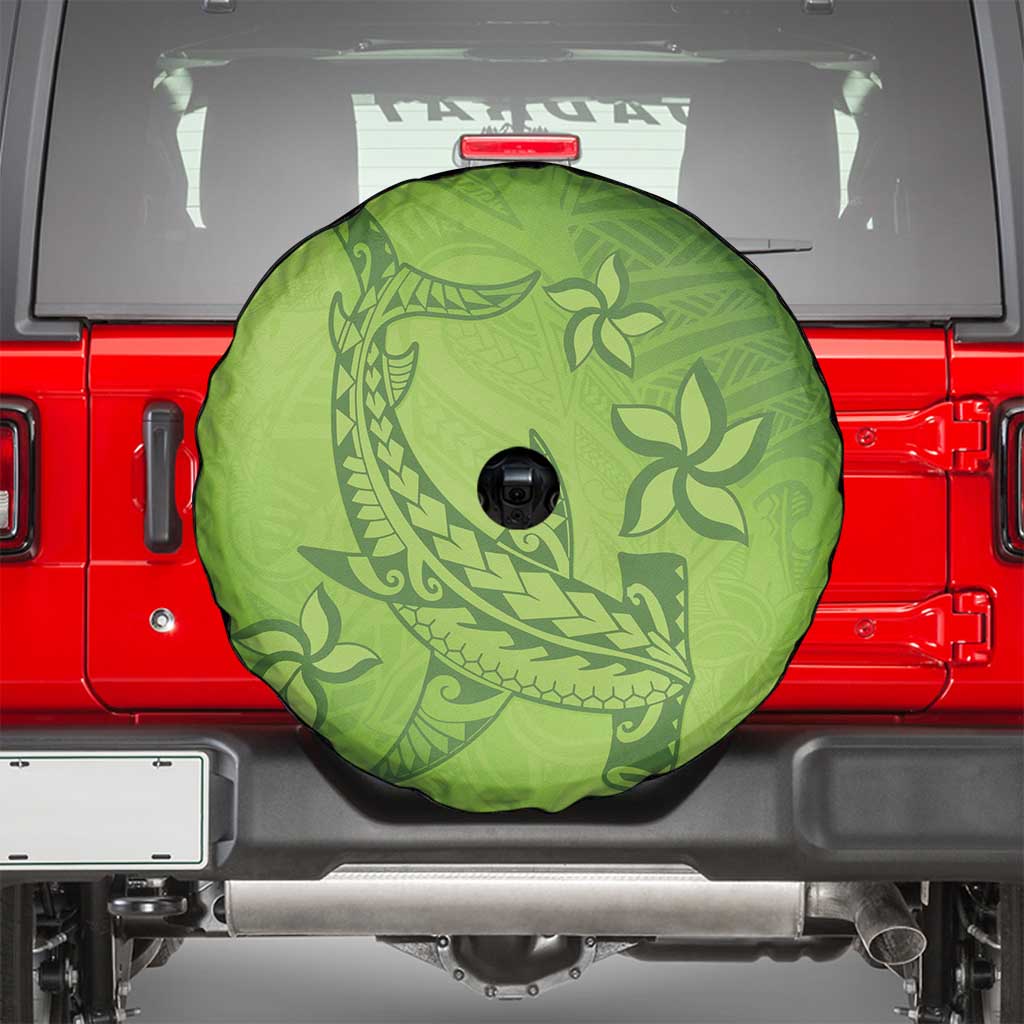 Green Gradient Polynesia Spare Tire Cover Hawaiian Tribal Hammerhead Shark Tattoo LT14 - Polynesian Pride