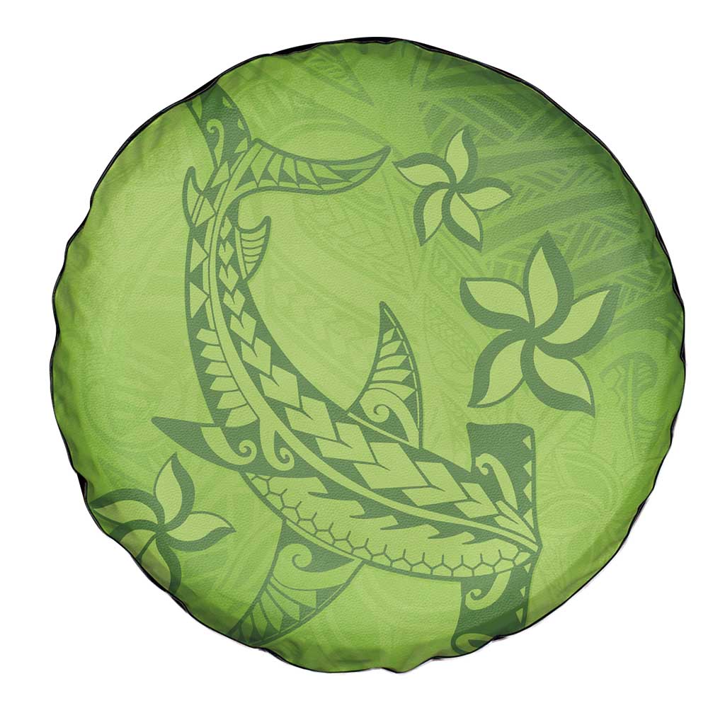 Green Gradient Polynesia Spare Tire Cover Hawaiian Tribal Hammerhead Shark Tattoo LT14 - Polynesian Pride