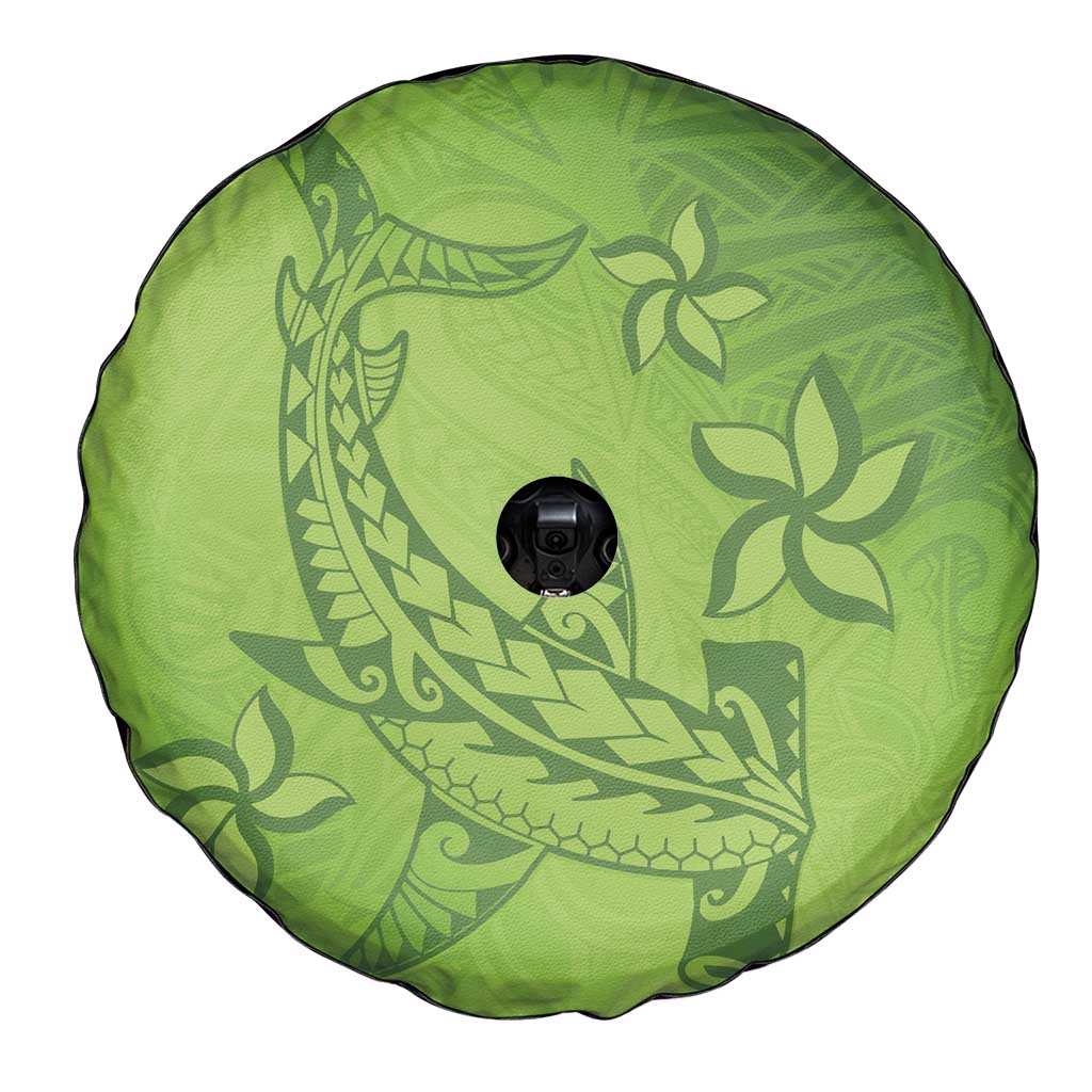 Green Gradient Polynesia Spare Tire Cover Hawaiian Tribal Hammerhead Shark Tattoo LT14 - Polynesian Pride