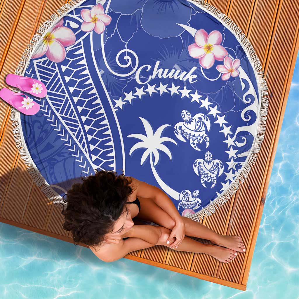 FSM Chuuk Constitution Day Beach Blanket Frangipani Flowers Polynesian Curves Style LT14 - Polynesian Pride