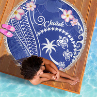 FSM Chuuk Constitution Day Beach Blanket Frangipani Flowers Polynesian Curves Style LT14 - Polynesian Pride