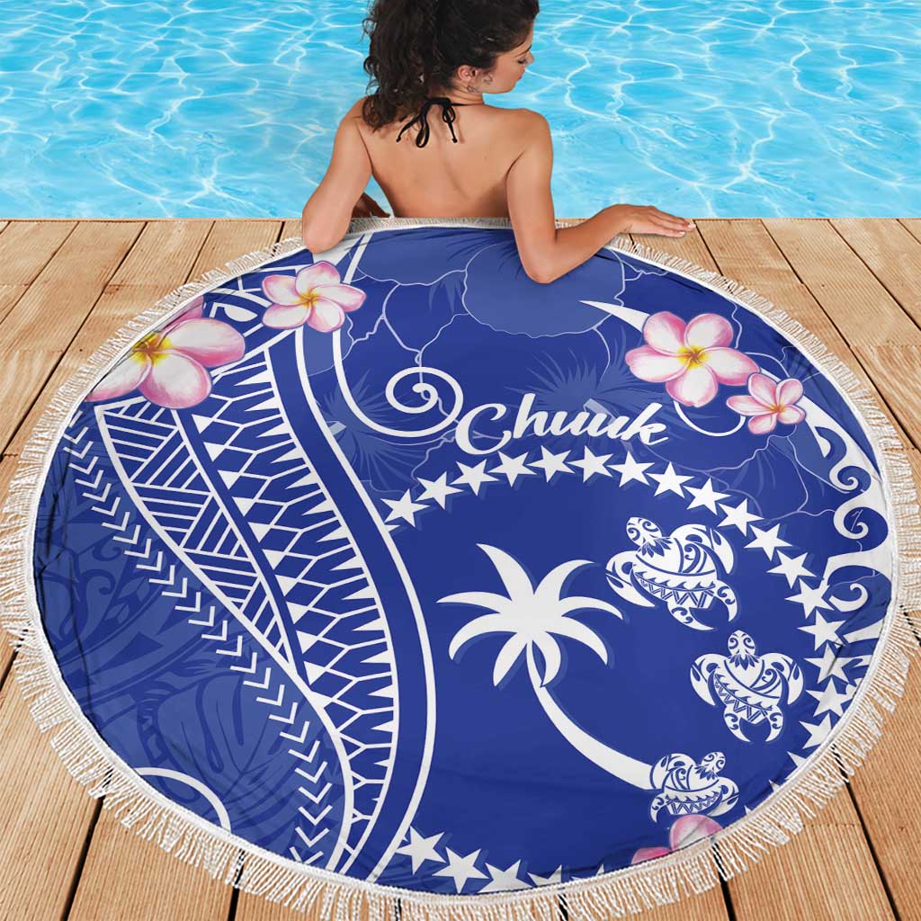 FSM Chuuk Constitution Day Beach Blanket Frangipani Flowers Polynesian Curves Style LT14 - Polynesian Pride