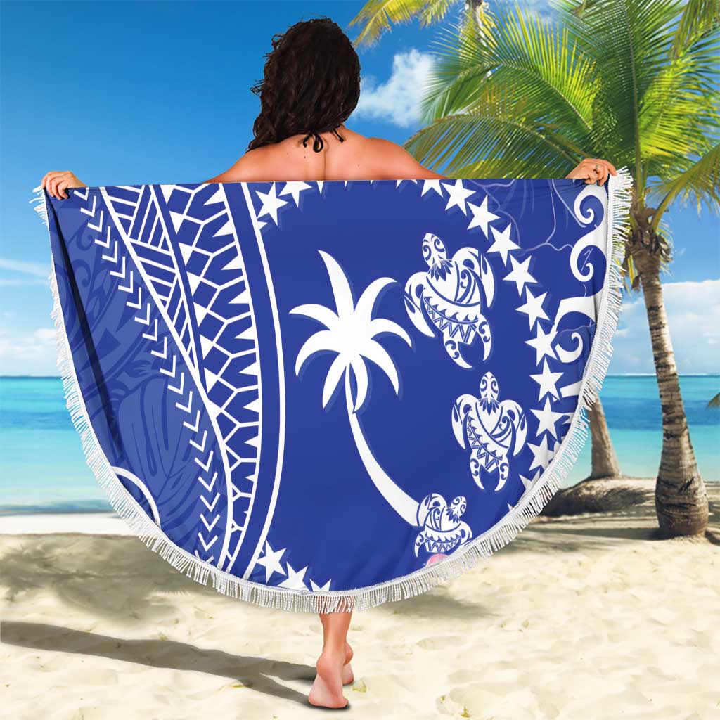 FSM Chuuk Constitution Day Beach Blanket Frangipani Flowers Polynesian Curves Style LT14 - Polynesian Pride