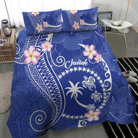 FSM Chuuk Constitution Day Bedding Set Frangipani Flowers Polynesian Curves Style LT14 - Polynesian Pride