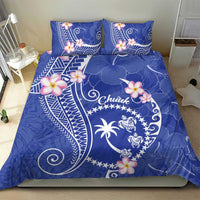 FSM Chuuk Constitution Day Bedding Set Frangipani Flowers Polynesian Curves Style LT14 - Polynesian Pride