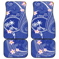FSM Chuuk Constitution Day Car Mats Frangipani Flowers Polynesian Curves Style LT14 - Polynesian Pride