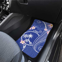 FSM Chuuk Constitution Day Car Mats Frangipani Flowers Polynesian Curves Style LT14 - Polynesian Pride