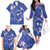 FSM Chuuk Constitution Day Family Matching Off The Shoulder Long Sleeve Dress and Hawaiian Shirt Frangipani Flowers Polynesian Curves Style