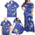 FSM Chuuk Constitution Day Family Matching Off Shoulder Maxi Dress and Hawaiian Shirt Frangipani Flowers Polynesian Curves Style