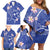 FSM Chuuk Constitution Day Family Matching Off Shoulder Short Dress and Hawaiian Shirt Frangipani Flowers Polynesian Curves Style