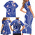 FSM Chuuk Constitution Day Family Matching Short Sleeve Bodycon Dress and Hawaiian Shirt Frangipani Flowers Polynesian Curves Style