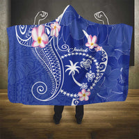FSM Chuuk Constitution Day Hooded Blanket Frangipani Flowers Polynesian Curves Style LT14 - Polynesian Pride