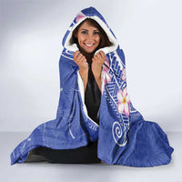 FSM Chuuk Constitution Day Hooded Blanket Frangipani Flowers Polynesian Curves Style LT14 - Polynesian Pride