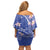 FSM Chuuk Constitution Day Off Shoulder Short Dress Frangipani Flowers Polynesian Curves Style