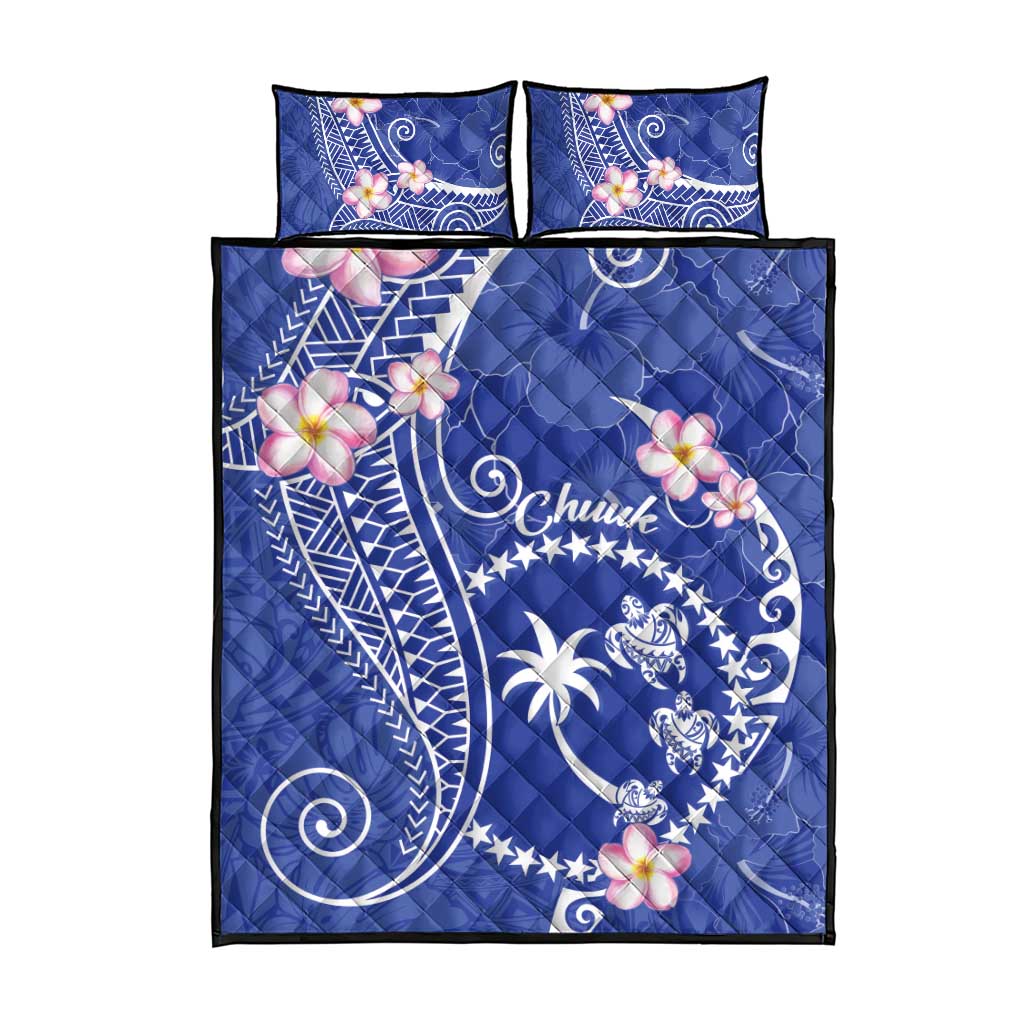 FSM Chuuk Constitution Day Quilt Bed Set Frangipani Flowers Polynesian Curves Style LT14 - Polynesian Pride