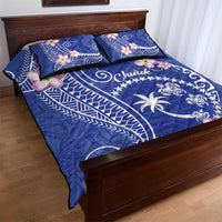 FSM Chuuk Constitution Day Quilt Bed Set Frangipani Flowers Polynesian Curves Style LT14 - Polynesian Pride