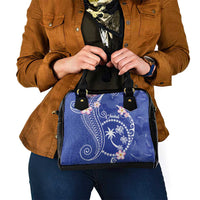 FSM Chuuk Constitution Day Shoulder Handbag Frangipani Flowers Polynesian Curves Style LT14 - Polynesian Pride