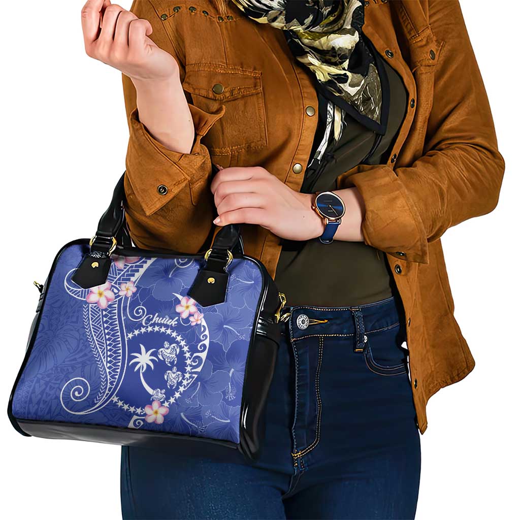 FSM Chuuk Constitution Day Shoulder Handbag Frangipani Flowers Polynesian Curves Style LT14 - Polynesian Pride