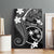 FSM Chuuk Canvas Wall Art Turtle Tropical Flowers Polynesian - Black