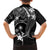 FSM Chuuk Family Matching Long Sleeve Bodycon Dress and Hawaiian Shirt Turtle Tropical Flowers Polynesian - Black