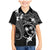 FSM Chuuk Family Matching Mermaid Dress and Hawaiian Shirt Turtle Tropical Flowers Polynesian - Black