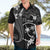 FSM Chuuk Hawaiian Shirt Turtle Tropical Flowers Polynesian - Black