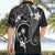 FSM Chuuk Hawaiian Shirt Turtle Tropical Flowers Polynesian - Black