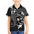 FSM Chuuk Kid Hawaiian Shirt Turtle Tropical Flowers Polynesian - Black