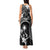 FSM Chuuk Tank Maxi Dress Turtle Tropical Flowers Polynesian - Black