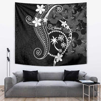FSM Chuuk Tapestry Turtle Tropical Flowers Polynesian - Black LT14 Black - Polynesian Pride