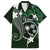 FSM Chuuk Family Matching Puletasi and Hawaiian Shirt Turtle Tropical Flowers Polynesian - Green