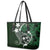 FSM Chuuk Leather Tote Bag Turtle Tropical Flowers Polynesian - Green