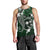 FSM Chuuk Men Tank Top Turtle Tropical Flowers Polynesian - Green