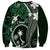 FSM Chuuk Sweatshirt Turtle Tropical Flowers Polynesian - Green