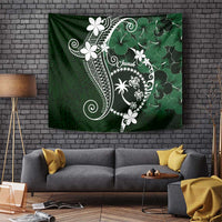 FSM Chuuk Tapestry Turtle Tropical Flowers Polynesian - Green LT14 - Polynesian Pride