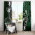 FSM Chuuk Window Curtain Turtle Tropical Flowers Polynesian - Green