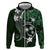 FSM Chuuk Zip Hoodie Turtle Tropical Flowers Polynesian - Green