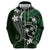 FSM Chuuk Zip Hoodie Turtle Tropical Flowers Polynesian - Green