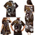 FSM Chuuk Family Matching Puletasi and Hawaiian Shirt Turtle Tropical Flowers Polynesian - Brown