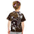 FSM Chuuk Kid T Shirt Turtle Tropical Flowers Polynesian - Brown