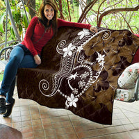 FSM Chuuk Quilt Turtle Tropical Flowers Polynesian - Brown LT14 - Polynesian Pride