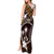 FSM Chuuk Tank Maxi Dress Turtle Tropical Flowers Polynesian - Brown